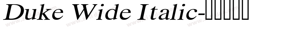 Duke Wide Italic字体转换